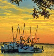 Beauty-of-Beaufort-Ellen-Corbett-Sunset-w-Shrimp-Boats