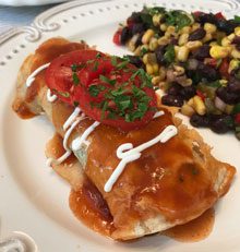 celebrate spinach beef enchiladas