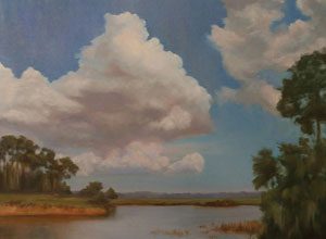 sharing McKeever Joan Clouds Over Duck Pond Oil CMYK