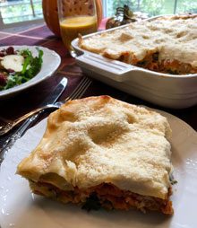 celebrate pumpkin lasagna