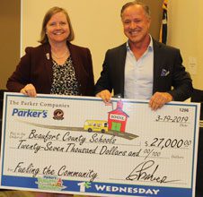 Parker’s Donates $27,000 to Beaufort County Schools