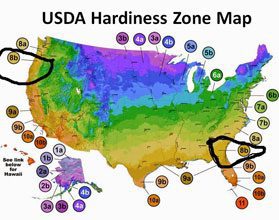 garden USDA zone map