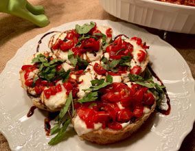 celebrate caprese bruschetta