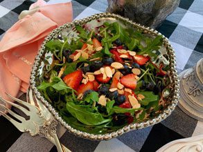 celebrate arugula salad berries