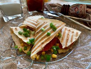 celebrate corn tomato quesadillas