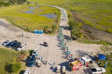 Walk Drone shot Sands Beach WFW2019