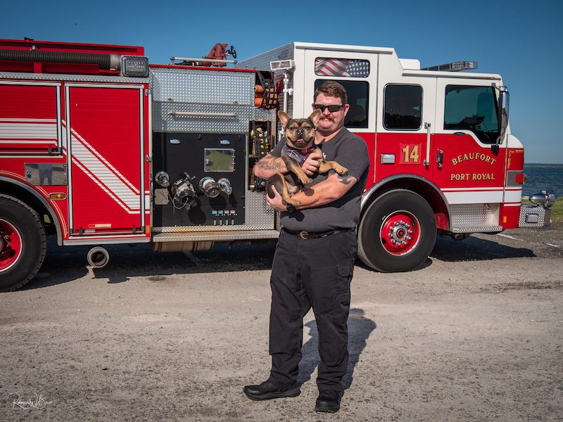 Firefighters & Therapy Dogs