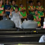 Gwen Yvette joins 100 Voices Choir at St. Helena Elementary